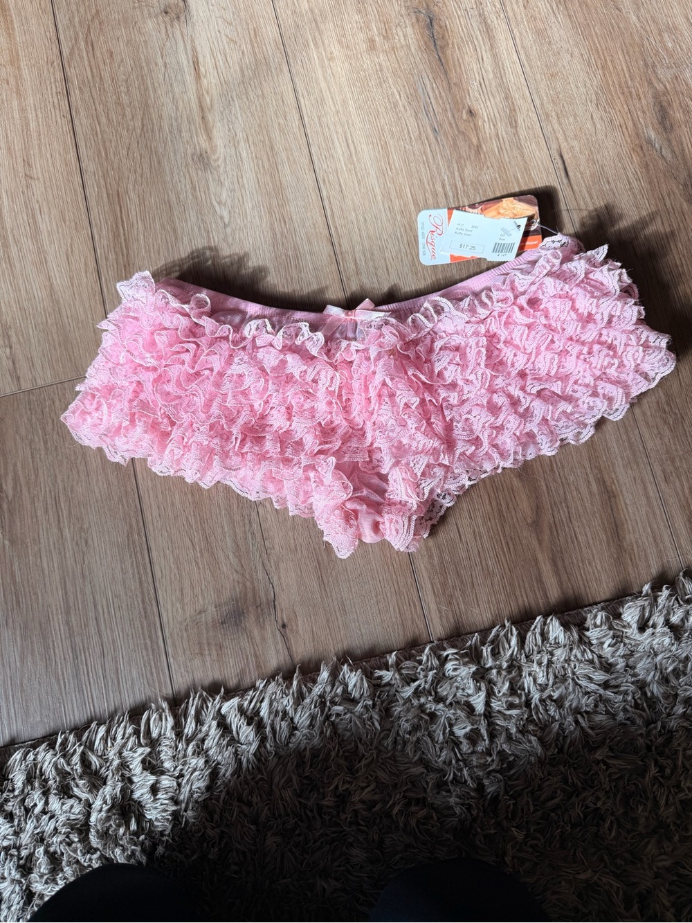 NWT Pink Ruffle Lace Women's Costume Shorts